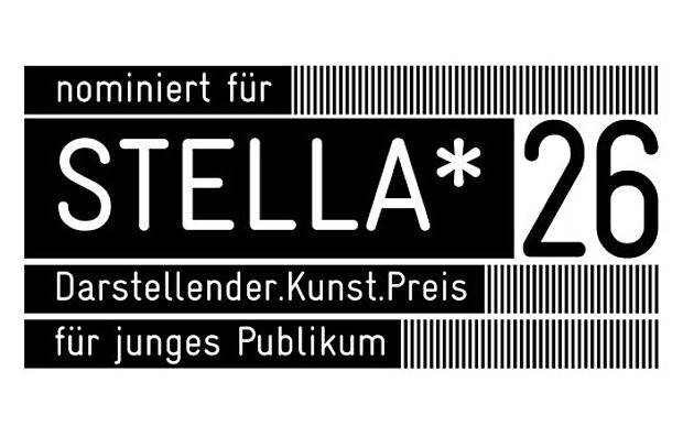 Logo Stella*26 Nominierung in Schwarz/Weiß