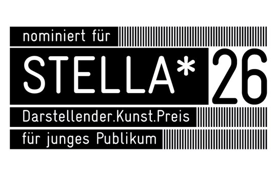 Logo Stella*26 Nominierung in Schwarz/Weiß